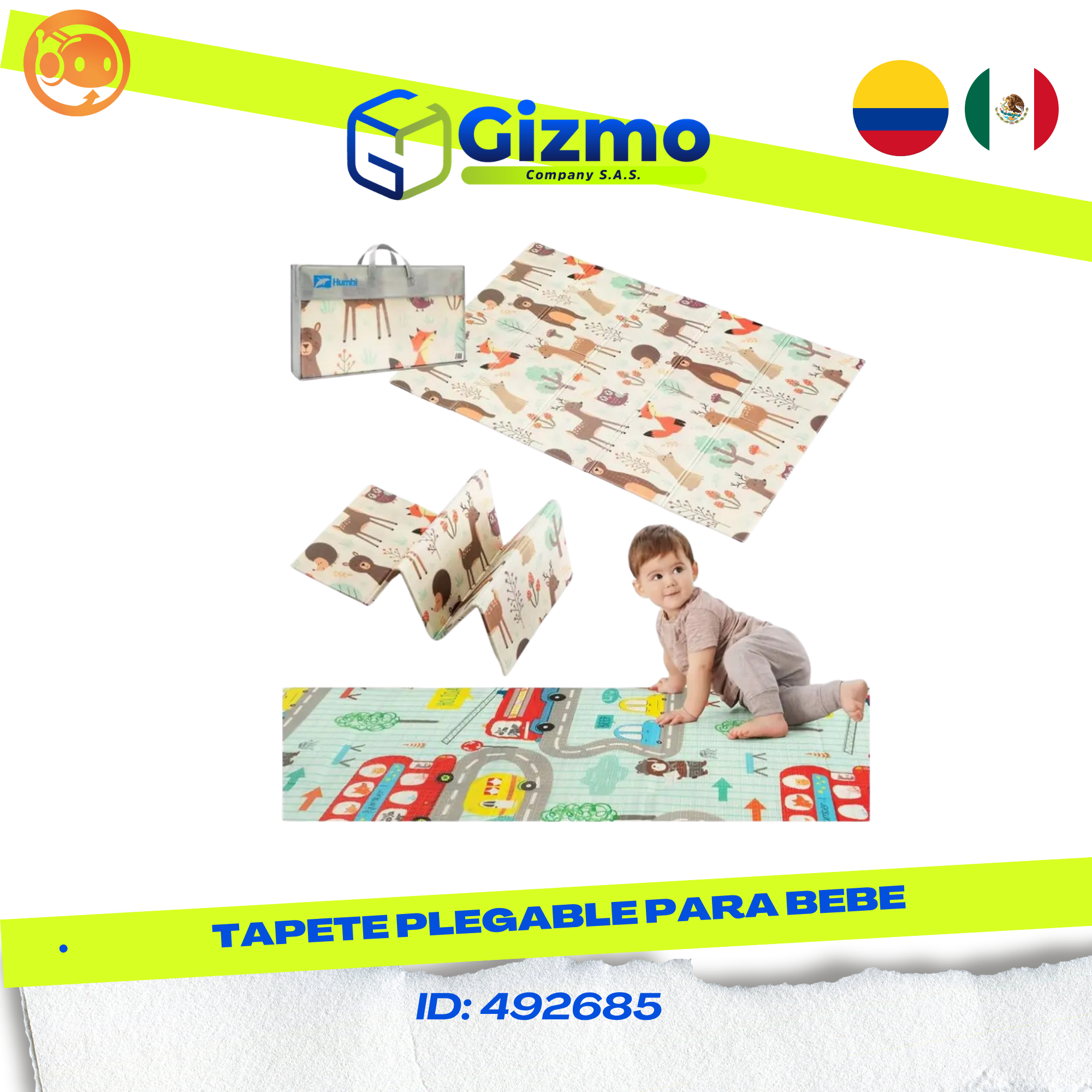 Tapete Plegable Doble Fas Para Bebes